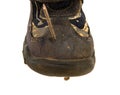Old boot isolated on white background Royalty Free Stock Photo