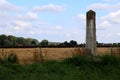 Old border post marks the border