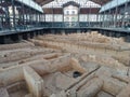 Old Born market, Barcelona, Spain. A unique archaeological site
