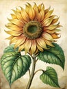 Old botanical hyper-detailed illustration, pattern design, AI generated