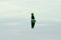 Old bottles floating in the water space toxic Royalty Free Stock Photo