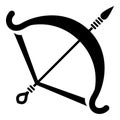 Old bow icon, simple style Royalty Free Stock Photo