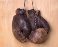 Old boxing gloves Royalty Free Stock Photo