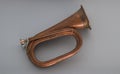 Old brass bugle trumpet Royalty Free Stock Photo