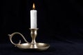 Old brass candlesticks Royalty Free Stock Photo