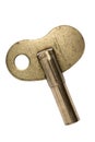 Old brass clock key