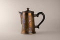 Old brass coffee pot, A photo of a vintage coffee pot Royalty Free Stock Photo