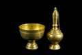 Old brass ewer container pour water, Buddhism Royalty Free Stock Photo