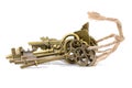 Old brass key against Royalty Free Stock Photo