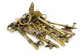 Old brass key against Royalty Free Stock Photo