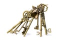 Old brass key against Royalty Free Stock Photo