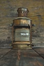 Old brass sailor lantern. Decorative element Royalty Free Stock Photo