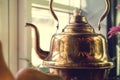 Old brass samovar Royalty Free Stock Photo