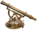 Old brass sextant cutout Royalty Free Stock Photo