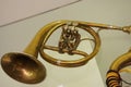 An old brass trumpet Royalty Free Stock Photo