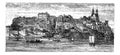 Old Breisach, Germany, vintage engraving from 1890s Royalty Free Stock Photo