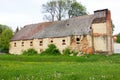 Old brick barn building, beautiful brick walls. Royalty Free Stock Photo