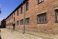 Old brick building in Auschwitz I camp Royalty Free Stock Photo