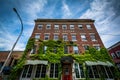 Old brick building in downtown Nashua, New Hampshire. Royalty Free Stock Photo