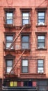 Old brick building with fire escape, New York City, USA Royalty Free Stock Photo