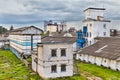 Old brick building and granaries, Vitebsk, Belarus.