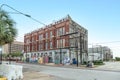 old brick building from the 19th century in Galveston, USA