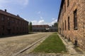 Old brick buildings in Auschwitz I camp Royalty Free Stock Photo