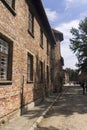 Old brick buildings in Auschwitz I camp Royalty Free Stock Photo