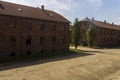 Old brick buildings in Auschwitz I camp Royalty Free Stock Photo