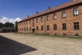 Old brick buildings in Auschwitz I camp Royalty Free Stock Photo