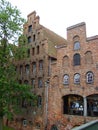 Old brick buildings. Brick gothic architecture, Lubeck, Germany Royalty Free Stock Photo