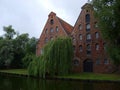 Old brick buildings. Brick gothic architecture, Lubeck, Germany Royalty Free Stock Photo