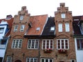 Old brick buildings. Brick gothic architecture, Lubeck, Germany Royalty Free Stock Photo