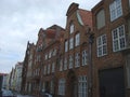 Old brick buildings. Brick gothic architecture, Lubeck, Germany Royalty Free Stock Photo