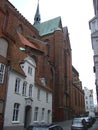 Old brick buildings. Brick gothic architecture, Lubeck, Germany Royalty Free Stock Photo