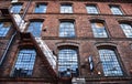 Old brick buildings on OFF Piotrkowska in Lodz Royalty Free Stock Photo