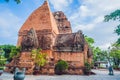 Old Brick cham towers in Nha Trang, landmark Vietnam