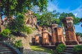 Old Brick cham towers in Nha Trang, landmark Vietnam