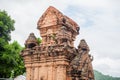 Old Brick cham towers in Nha Trang, landmark Vietnam