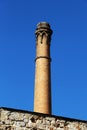 Old brick chimney, industrial archeology Royalty Free Stock Photo