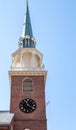 Old Brick Clock Tower in Boston Royalty Free Stock Photo