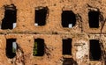 Old brick destroyed buildings abstraction