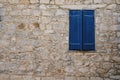 Old Brick Facade With Window in Greek Village