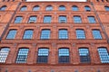 Old brick factory building rebuilt as hotel in Lodz