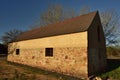 An old brick farmyard barn on a sheep farm in Ceres district Western Cape Royalty Free Stock Photo