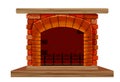 The old brick fireplace Royalty Free Stock Photo