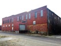 Industrial park rear alley roadway and buildings 02 Royalty Free Stock Photo