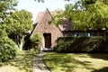 Old brick house and front yard Royalty Free Stock Photo