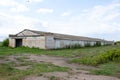 Old brick houses abandoned livestock complex built by the USSR Ukraine