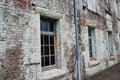 Old Brick Industrial Building With Faded White Paint, Sydney, Australia